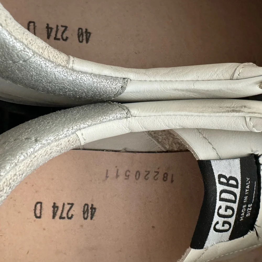 GOLDEN GOOSE WOMENS SUPERSTAR WHITE LEATHER SILVER STAR 40 WORN 1X LKNW - Picture 11 of 16